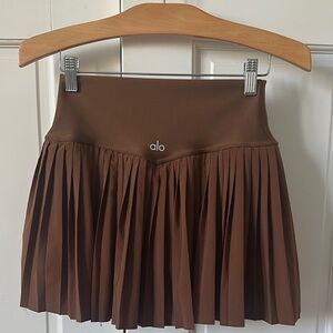 ALO Yoga Chocolate Brown Mini Skirt